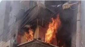 الحماية المدنية تسيطر على حريق داخل شقة في الحوامدية 