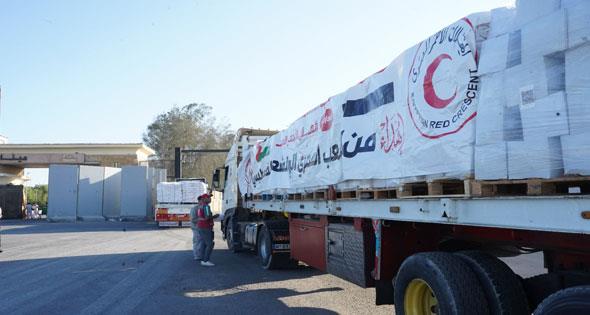 استجابة للأحوال السيئة.. «زاد العزة» الـ93 تصل غزة بمساعدات شتوية