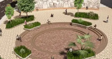 دمنهور تتزين.. تطوير ميدان محطة السكة الحديد بمساحات خضراء ومسرح مفتوح