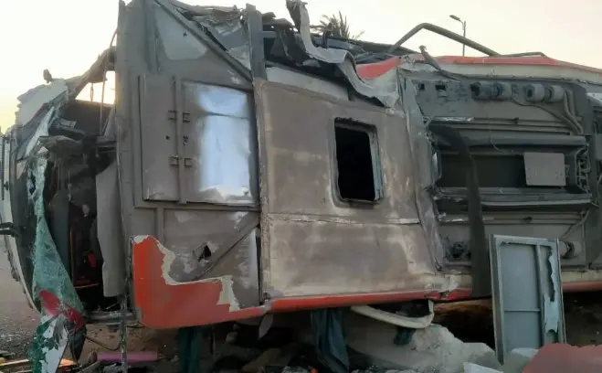 ​حادث مروع بالشرقية.. مصرع شخص وإصابة 27 آخرين في تصادم الطريق الأوسطي