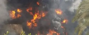 إصابة 33 شخص  باختناق نتيجة حريق شاليه بمطروح