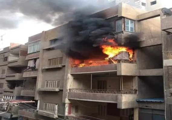 مصرع أسرة في حريق شقة بأوسيم والحماية المدنية تسبطر على النيران