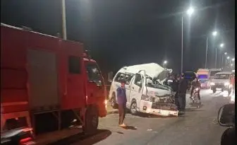 حادث تصادم مروع.. مصرع 4 أشخاص وإصابة 12 آخرين بالكوم الأحمر