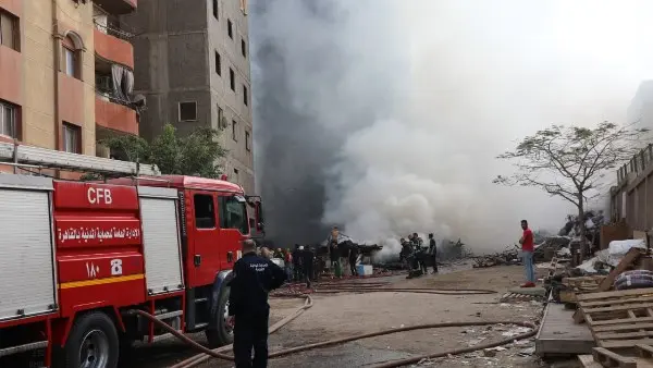 السيطرة على حريق هائل داخل مخزن خردة بمدينة نصر 